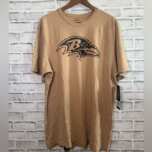 NWT! Men’s ‘47 Baltimore Ravens tan short sleeve graphic t-shirt Medium